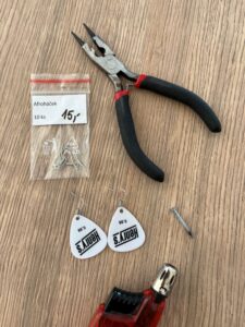 Potřeby pro výrobu náušnic z trsátek