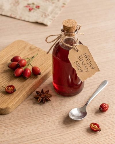 Šípkový sirup - diy dárek pro zdraví