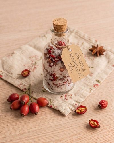 Šípková sůl do koupele - diy dárky